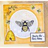 Crafter's Companion Nature's Garden Bee Youtiful Collection - Metal Die - Bumbling in the Flowers