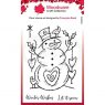 Creative Expressions Woodware Clear Singles Loving Snowman 4 in x 6 in Stamp