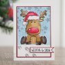 Woodware Woodware Clear Singles Festive Fuzzies - Reindeer 4 in x 6 in Stamp