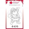 Woodware Woodware Clear Singles Festive Fuzzies - Santa 4 in x 6 in Stamp