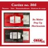 Crealies Crealies Cardzz dies No. 305, 2x Slider Pop Up Mechanism, Fits In Most Cardsizes CLCZ305