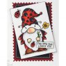 Woodware Woodware Clear Singles Ladybird Gnome 4 in x 6 in Stamp