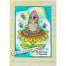 Woodware Woodware Clear Singles Sunflower Gnome 4 in x 6 in Stamp