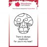 Woodware Clear Singles Mushroom 3.8 in x 2.6 in Stamp