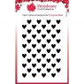Woodware Woodware Clear Singles Mini Heart Background 3.8 in x 2.6 in Stamp