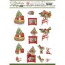 Jeanine's Art Jeanine's Art - Christmas Cottage Set Of 4 3D Push Out