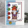 Woodware Woodware Clear Singles Sewing Gnome 4 in x 6 in Stamp