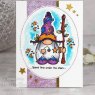 Woodware Woodware Clear Singles Celestial Wizard 4 in x 6 in Stamp