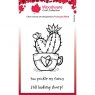 Woodware Woodware Clear Singles Heart Cactus 3.8 in x 2.6 in Stamp