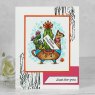Woodware Woodware Clear Singles Llama Planter 4 in x 4 in stamp