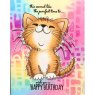 Woodware Woodware Clear Singles Fuzzie Friends Kati The Kitten 4 in x 6 in Stamp