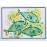 Woodware Woodware Clear Singles Build A Fish 6 in x 8 in Stamp