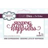 Creative Expressions Creative Expressions Sue Wilson Mini Expressions Sending Lots Of Happiness Craft Die