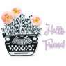Sizzix Sizzix Framelits Die with Stamp - Hello Typewriter by Jen Long 665321