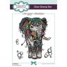 Creative Expressions Creative Expressions Designer Boutique Doodle Elephant 6 in x 4 in Clear Stamp Set
