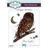 Creative Expressions Creative Expressions Designer Boutique Doodle Owl 6 in x 4 in Clear Stamp Set