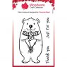 Woodware Woodware Clear Singles Flower Bear 3 in x 4 in Stamp