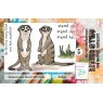 Aall & Create Aall & Create - A7 Stamp #694 - Meerkats