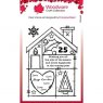 Woodware Woodware Clear Singles Christmas House 4 in x 6 in Stamp