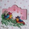 Woodware Woodware Clear Singles Robin Party 4 in x 6 in Stamp