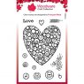 Woodware Woodware Clear Singles Bubble Heart 4 in x 6 in Stamp