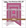 Crealies Crea-Nest-Lies XXL Dies no. 137, Fishtail Banner With Small Stripes CLNESTXXL137