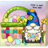 Woodware Woodware Clear Singles Egg Painting Gnome 4 in x 6 in Stamp