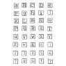 Julie Hickey Julie Hickey Designs Square Alphabet Medley A6 Stamp Set DS-HE-1041