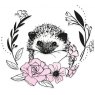 Sizzix Sizzix Layered Clear Stamps Set 9PK - Floral Hedgehog