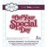 Creative Expressions Creative Expressions Sue Wilson Shadowed Sentiments On Your Special Day Craft Die