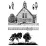 Crafty Individuals Crafty Individuals 'Red Brick Church' Red Rubber Stamp CI-623
