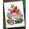 Woodware Woodware Clear Singles Gnome Christmas Cup 4 in x 6 in Stamp Set