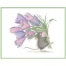 Spellbinders Spellbinders House Mouse Bouquet for You Cling Rubber Stamp RSC-001