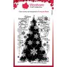 Woodware Woodware Clear Singles Snow Frosted Tree 4 in x 6 in Stamp Set