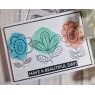 Woodware Woodware Clear Singles Petal Doodles Happy Soul 4 in x 6 in Stamp Set