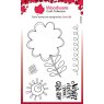 Woodware Woodware Clear Singles Petal Doodles Never Give Up 4 in x 6 in Stamp Set