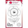 Woodware Woodware Clear Singles Petal Doodles Be Happy 4 in x 6 in Stamp Set