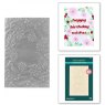 Elizabeth Craft Designs Spellbinders Notched Corner Florals 3D Embossing Folder E3D-067