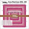 Crealies Crea-Nest-Lies XXL Dies no. 160, Squares With Rounded Corners, Stitchline CLNestXXL160
