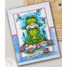 Woodware Woodware Clear Singles Hopping Gnome 4 in x 6 in Stamp Set FRS1044