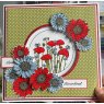 Julie Hickey Julie Hickey Designs Peter's Circle Poppies & Cornflowers A6 Stamp DS-PT-1057