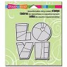 Stampendous Stampendous Pen Pattern Love Rubber Stamp Cling