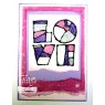 Stampendous Stampendous Pen Pattern Love Rubber Stamp Cling