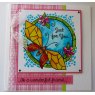 Woodware Woodware Stamps - Clear Magic - Mosaic Butterfly Round