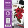 Crafter's Companion - A6 Rubber Stamp - By Donna Ratcliff - Poinsettia Wishes