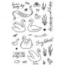 Hero Arts Hero Arts Swans and Cattails Clear Stamp CM230