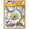 Stampendous Stampendous Clock Collage 6x6' Cling Rubber Stamp