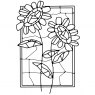 Woodware Woodware Mosaic Flower Window Clear Stamp