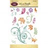 JustRite JustRite - Lilies and Butterfies Clear Stamp