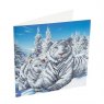 Craft Buddy Crystal Card Kit - Snowy White Tigers CCK-A8